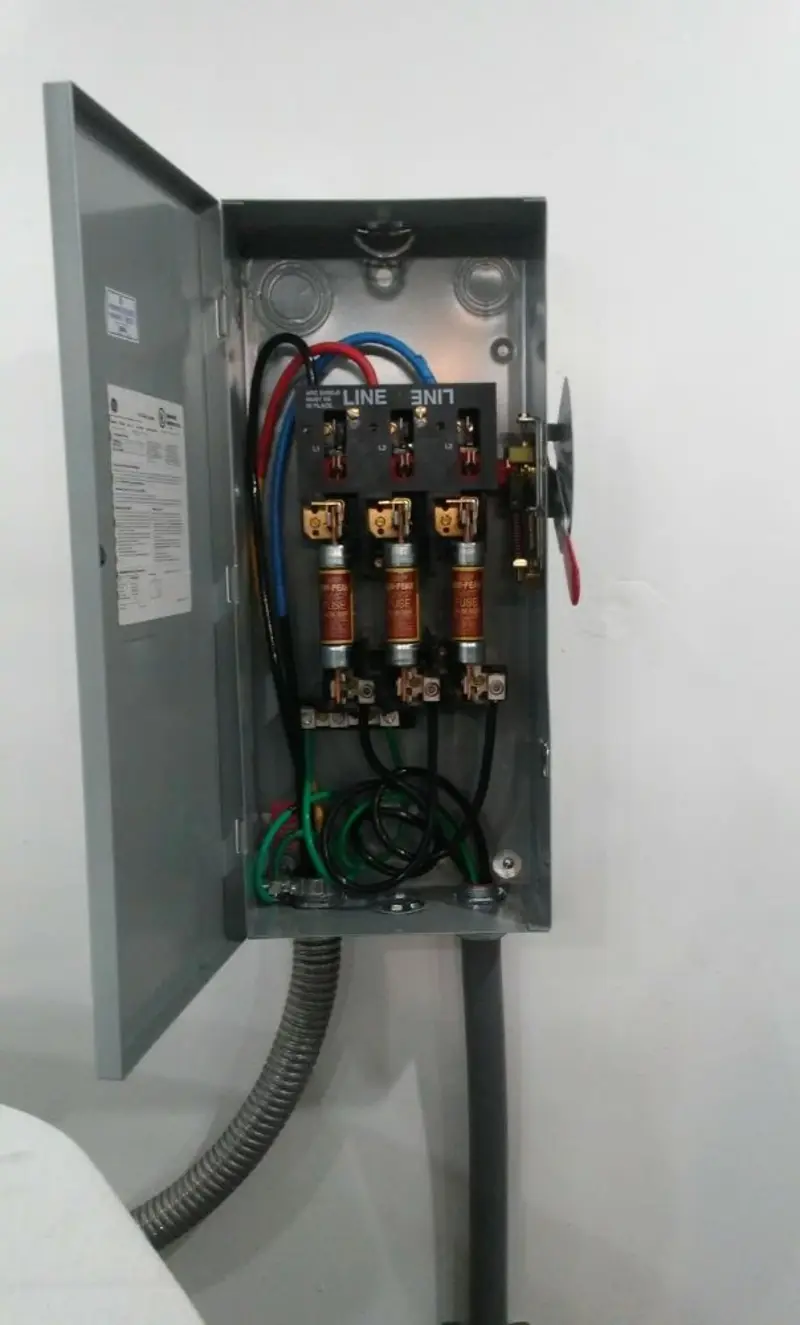Three-phase disconnect switch installed for Electrical Wiring & Rewiring in Beacon